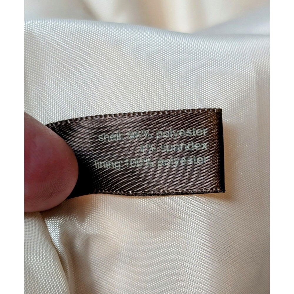 NWT The Limited Strapless Dress Size 4 Satin Beige Floral Short Wedding Cocktail - Picture 11 of 13
